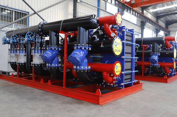 小區(qū)供暖設(shè)備-換熱站機組安裝完成！